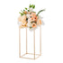 10 Pack 40cm Gold Wedding Flower Stands with Acrylic Shelf Centerpiece