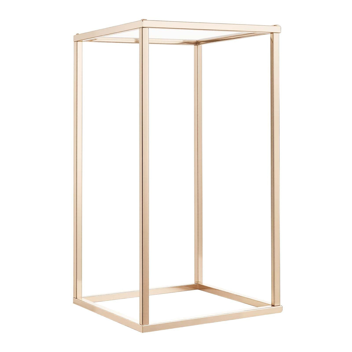 10 Pack 40cm Gold Wedding Flower Stands with Acrylic Shelf Centerpiece
