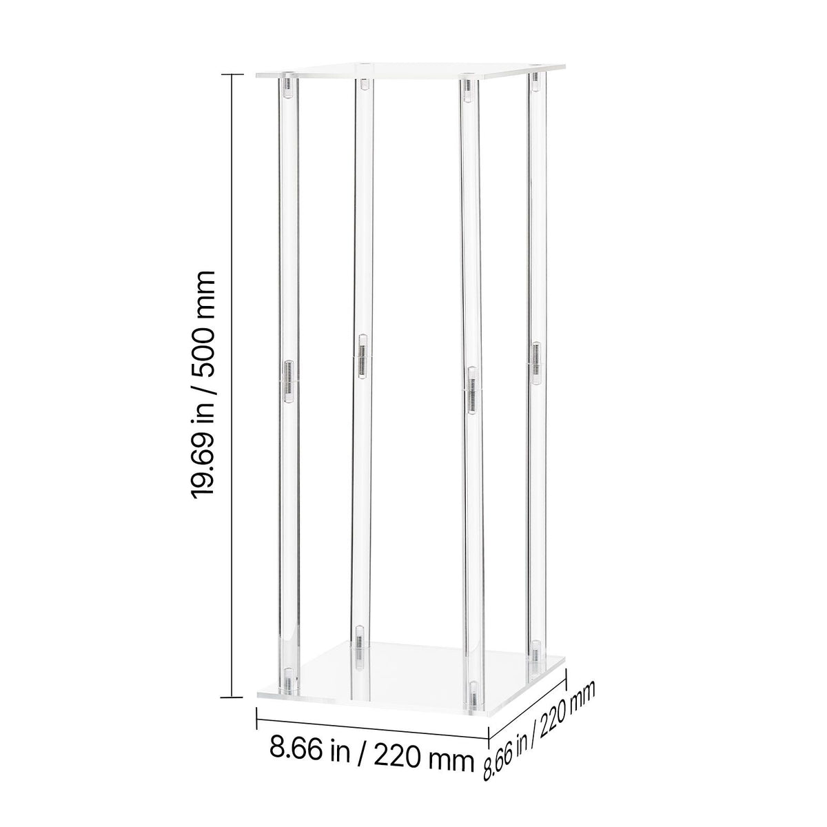 10pcs 50cm Wedding Flower Stands Acrylic Floral Display Column Centerpiece