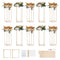 10PCS 31.5inch/80cm High Wedding Flower Stand, With Acrylic Laminate,Metal Vase Column Geometric Centerpiece Stands, Gold Rectangular Floral Display Rack for Events Reception, Party Decoration