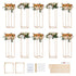 10PCS 31.5inch/80cm High Wedding Flower Stand, With Acrylic Laminate,Metal Vase Column Geometric Centerpiece Stands, Gold Rectangular Floral Display Rack for Events Reception, Party Decoration