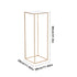 10PCS 31.5inch/80cm High Wedding Flower Stand, With Acrylic Laminate,Metal Vase Column Geometric Centerpiece Stands, Gold Rectangular Floral Display Rack for Events Reception, Party Decoration