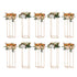 10PCS 31.5inch/80cm High Wedding Flower Stand, With Acrylic Laminate,Metal Vase Column Geometric Centerpiece Stands, Gold Rectangular Floral Display Rack for Events Reception, Party Decoration