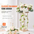4PCS Gold Metal Column Wedding Flower Stand, 23.6inch /60cm High With Metal Laminate, Vase Geometric Centerpiece Stands, Cylindrical Floral Display Rack for Events Reception, Party Road Leads