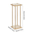 4PCS Gold Metal Column Wedding Flower Stand, 23.6inch /60cm High With Metal Laminate, Vase Geometric Centerpiece Stands, Cylindrical Floral Display Rack for Events Reception, Party Road Leads