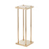 4PCS Gold Metal Column Wedding Flower Stand, 23.6inch /60cm High With Metal Laminate, Vase Geometric Centerpiece Stands, Cylindrical Floral Display Rack for Events Reception, Party Road Leads