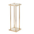 4PCS Gold Metal Column Wedding Flower Stand, 23.6inch /60cm High With Metal Laminate, Vase Geometric Centerpiece Stands, Cylindrical Floral Display Rack for Events Reception, Party Road Leads
