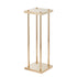 4PCS Gold Metal Column Wedding Flower Stand, 23.6inch /60cm High With Metal Laminate, Vase Geometric Centerpiece Stands, Cylindrical Floral Display Rack for Events Reception, Party Road Leads