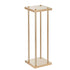 4PCS Gold Metal Column Wedding Flower Stand, 23.6inch /60cm High With Metal Laminate, Vase Geometric Centerpiece Stands, Cylindrical Floral Display Rack for Events Reception, Party Road Leads