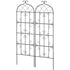 VEVOR 2 Packs Metal Garden Trellis for Climbing Plant Support 71x20 in Rustproof