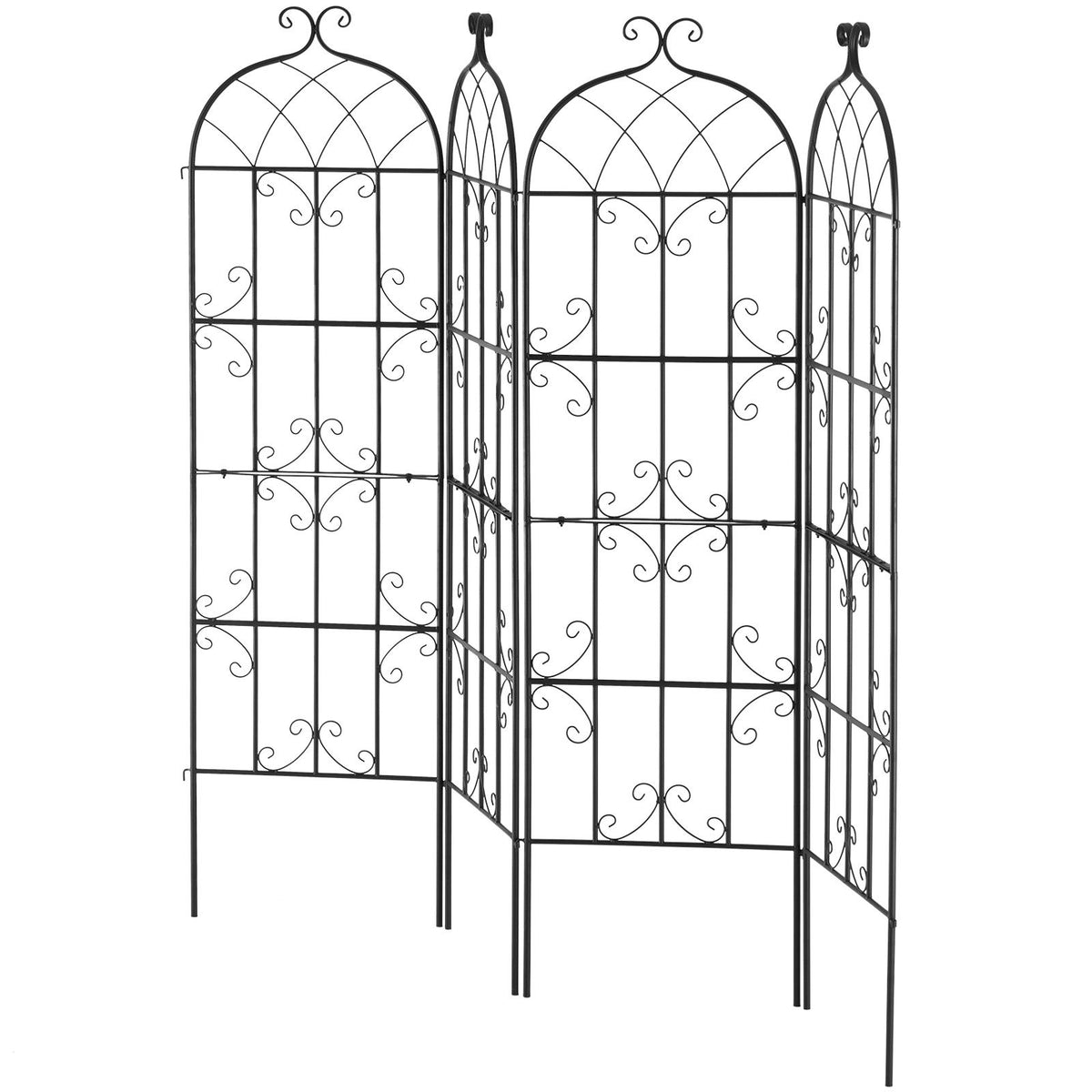 4 Packs Metal Garden Trellis for Climbing Plant Support 71x20 in Rustproof