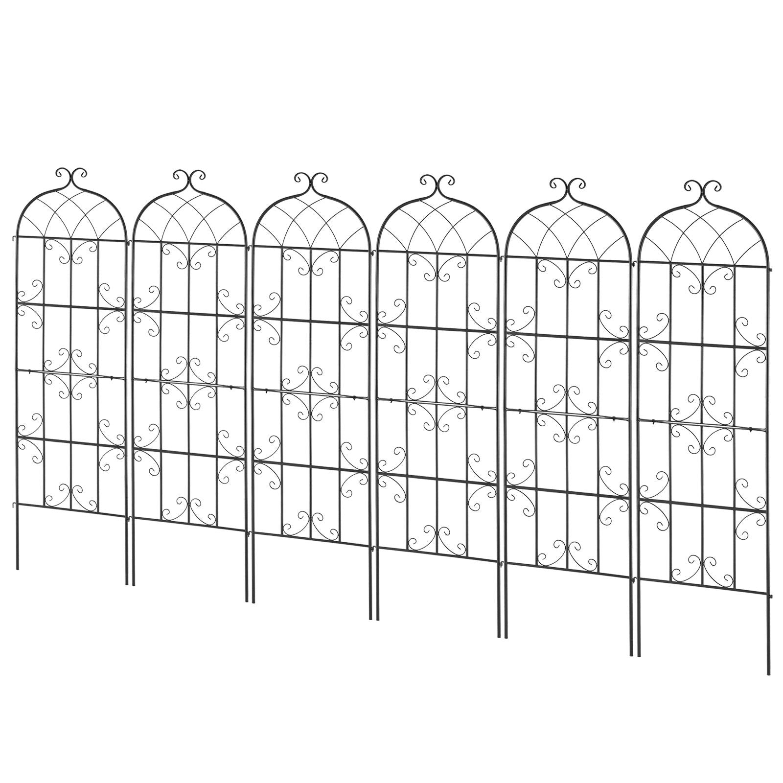 4 Packs Metal Garden Trellis for Climbing Plant Support 71x20 in Rustproof
