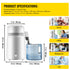 Water Distiller Purifier Pure Water Distiller Filters Water Distillation 4L Internal Stainless Steel with Collection Bottle