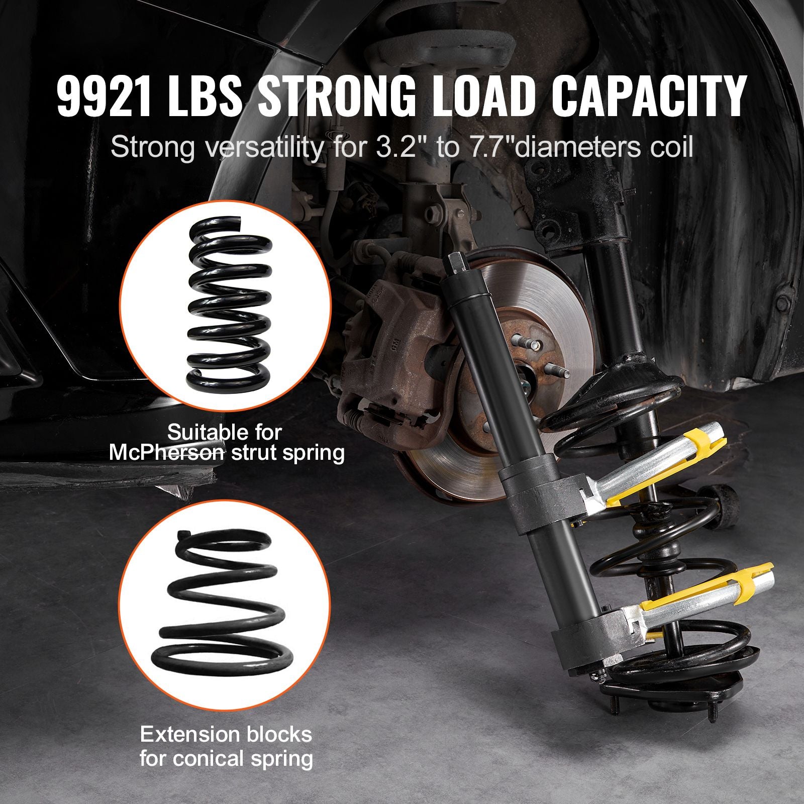 MacPherson Strut Spring Compressor Kit 4500kg Coil Extractor Tool Set