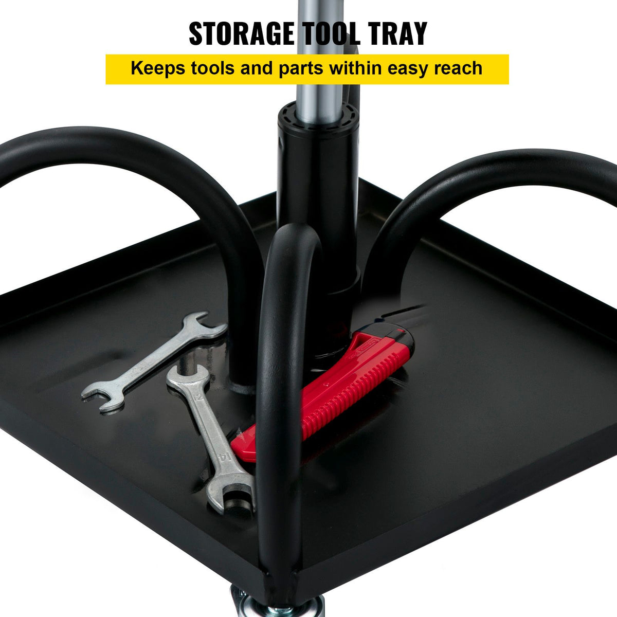 Rolling Garage Stool 300LBS Adjustable Mechanic Work Shop Seat w/Casters