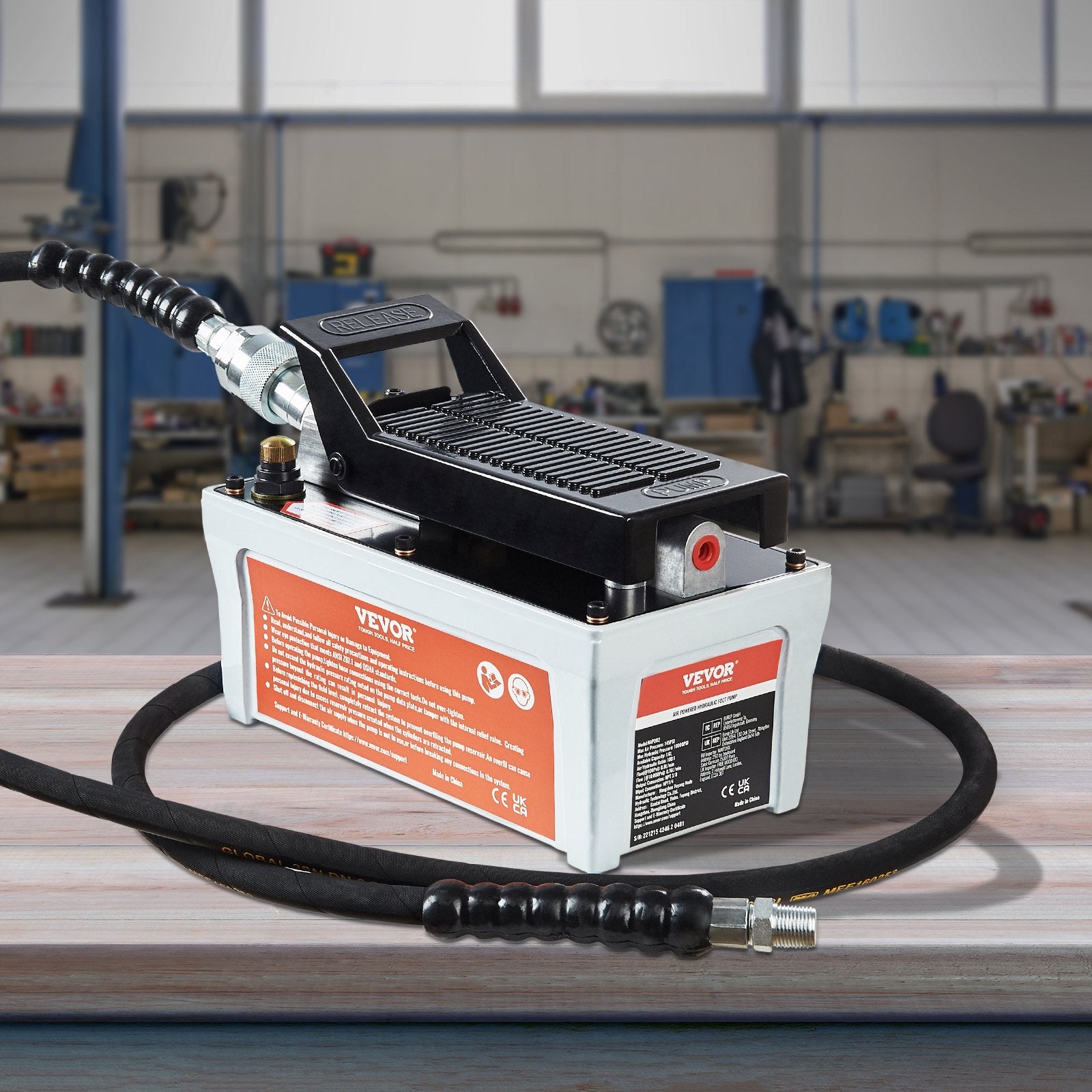 Air Hydraulic Pump, 10,000 PSI 1/2 Gal Reservoir, NPT 3/8