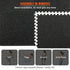 12 PCS 14 mm Thick Gym Floor Mats, 24" x 24" EVA Foam & Rubber Top Interlocking Workout Floor Mats with 4.5 m² Coverage, Waterproof Exercise Puzzle Flooring for Gym, Home, Garage, Basemen