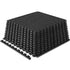12 PCS 14 mm Thick Gym Floor Mats, 24" x 24" EVA Foam & Rubber Top Interlocking Workout Floor Mats with 4.5 m² Coverage, Waterproof Exercise Puzzle Flooring for Gym, Home, Garage, Basemen