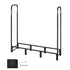 Firewood Rack with Waterproof Cover, 1.22m Outdoor Firewood Holder, 1/4 Cord Storage Metal Log Holder, 400lb Max Weight Capacity, Top Covered, Powder-Coated Wood Storage Rack for Fireplace Deck