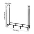 Firewood Rack with Waterproof Cover, 1.22m Outdoor Firewood Holder, 1/4 Cord Storage Metal Log Holder, 400lb Max Weight Capacity, Top Covered, Powder-Coated Wood Storage Rack for Fireplace Deck