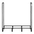 Firewood Rack with Waterproof Cover, 1.22m Outdoor Firewood Holder, 1/4 Cord Storage Metal Log Holder, 400lb Max Weight Capacity, Top Covered, Powder-Coated Wood Storage Rack for Fireplace Deck