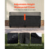 Firewood Rack with Waterproof Cover, 2.57m Outdoor Firewood Holder, 1/2 Cord Storage Metal Log Holder, 299kg Max Weight Capacity, Top Covered, Powder-Coated Wood Storage Rack for Fireplace Deck