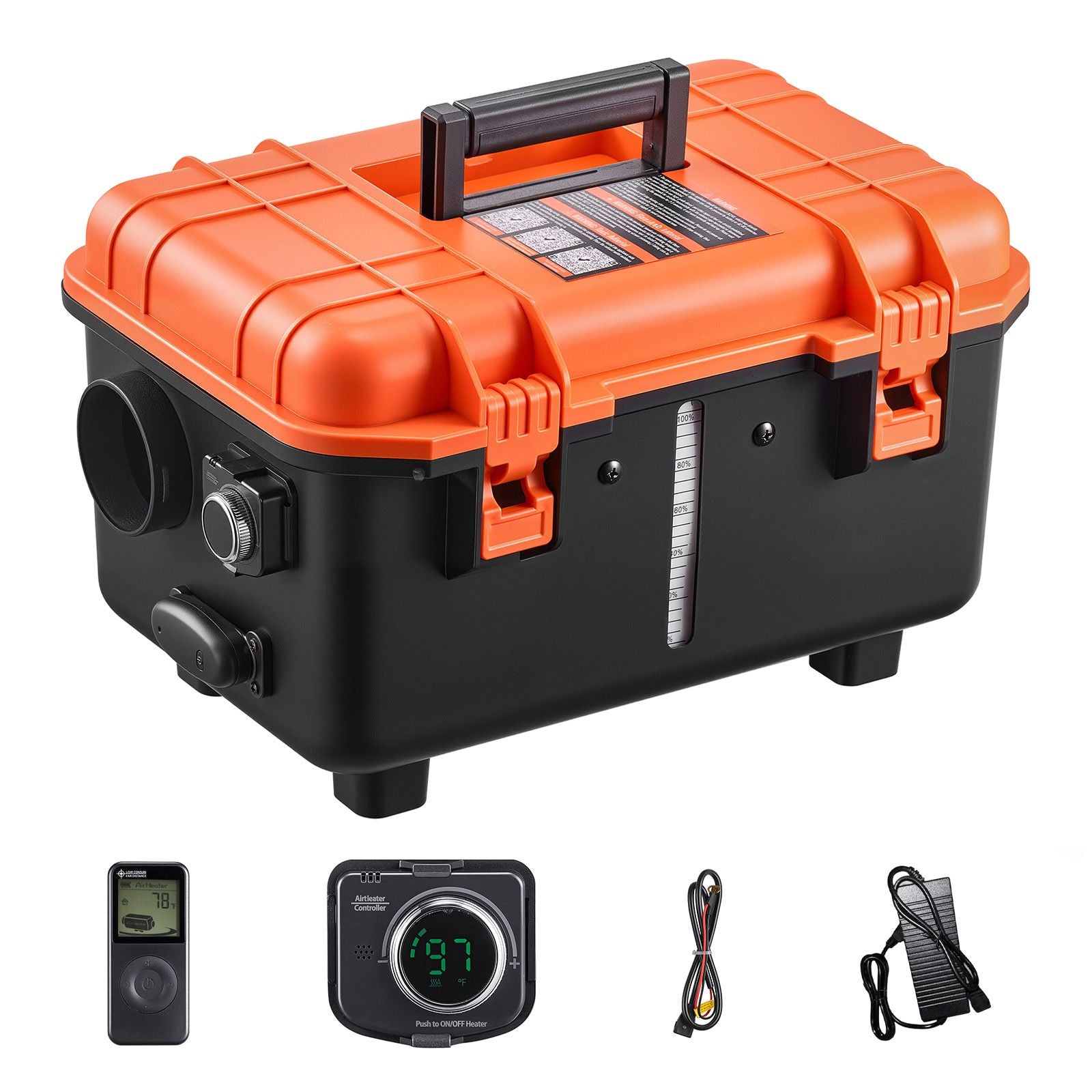 Diesel Heater, 8KW, DC 12V/24V, All in One Portable Diesel Air Heater with Remote Control and LCD Screen, Fast Heating Low Noise, 4 L Fuel Tank for Trucks, Vans, RVs, Campers, and Garages