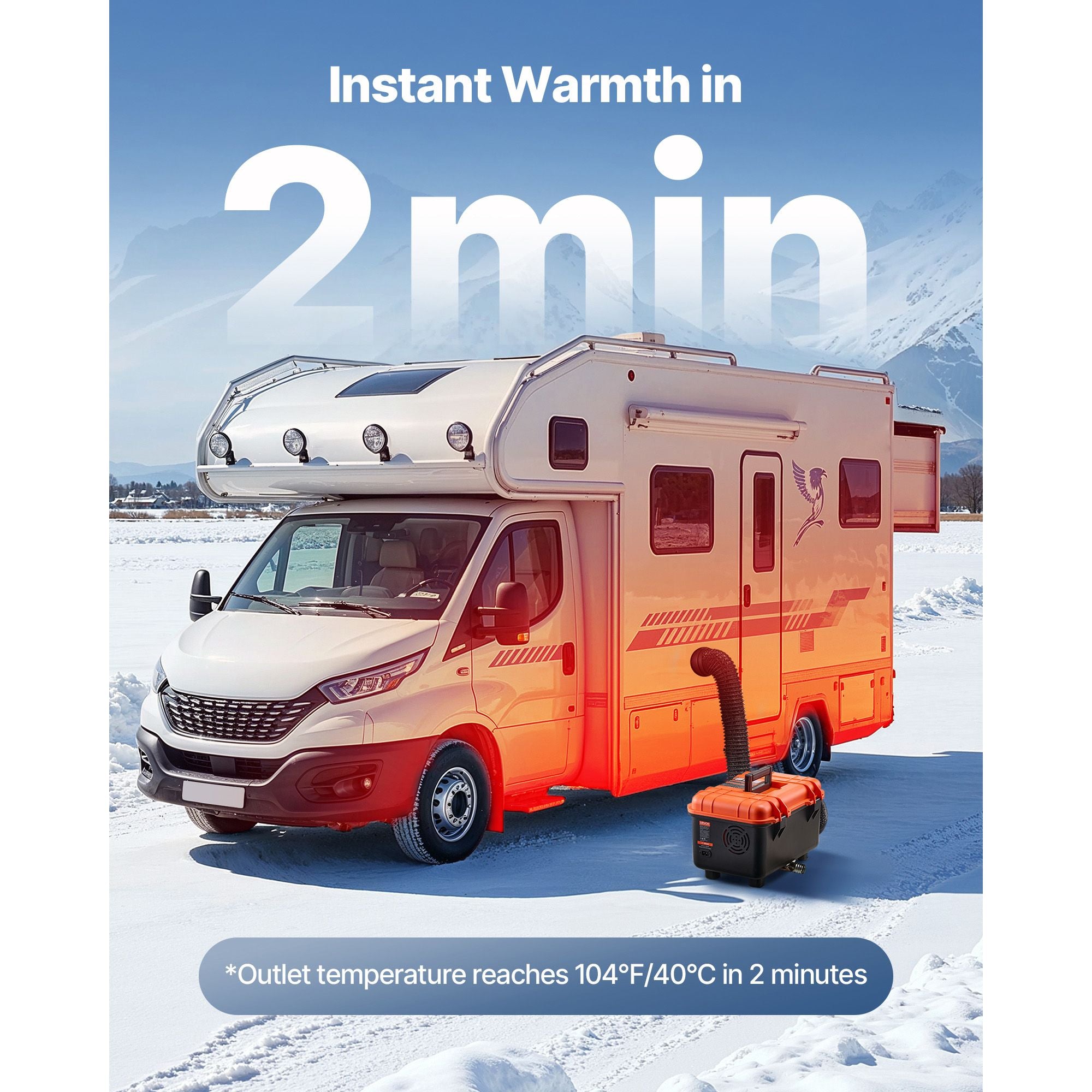 Diesel Heater, 8KW, DC 12V/24V, All in One Portable Diesel Air Heater with Remote Control and LCD Screen, Fast Heating Low Noise, 4 L Fuel Tank for Trucks, Vans, RVs, Campers, and Garages