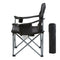 Heavy Duty Folding Camping Chair Padded Cooler Cup Holder 350lb Black