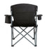 Heavy Duty Folding Camping Chair Padded Cooler Cup Holder 350lb Black