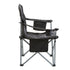 Heavy Duty Folding Camping Chair Padded Cooler Cup Holder 350lb Black