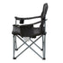 VEVOR Camping Folding Chair for Adults, Portable Heavy Duty Outdoor Quad Lumbar Back Padded Arm Chairs with Side Pockets, Cup Holder and Cooler Bag for Beach, Lawn, Picnic, Fishing, Backpacking, Black