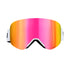 Frameless Ski Goggles, Magnet Cylindrical Lens with Pink Revo Coating, OTG Anti fog Snow Goggles for Men Women Youth, TPU Frame & Ventilation Structure, Fit for Skiing, Skating, Snowboarding