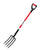 4 Tines Garden Fork Fiberglass Handle 45 in Spading Pitchfork Heavy Duty