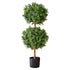 Artificial Double Ball Topiary Tree 36" Faux Boxwood Plant 2 Pack Decor