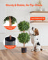 Artificial Topiary Boxwood Double Ball, 2 Set 914mm Faux Boxwood Plant Balls, Fake Silk Tree Look Real, Easy Assembly for Decor Front Porch Outdoor Patio Garden Balcony Backyard Indoor