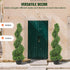 2 Pack Artificial Spiral Topiary Trees 3FT Faux Boxwood Plants with Pots