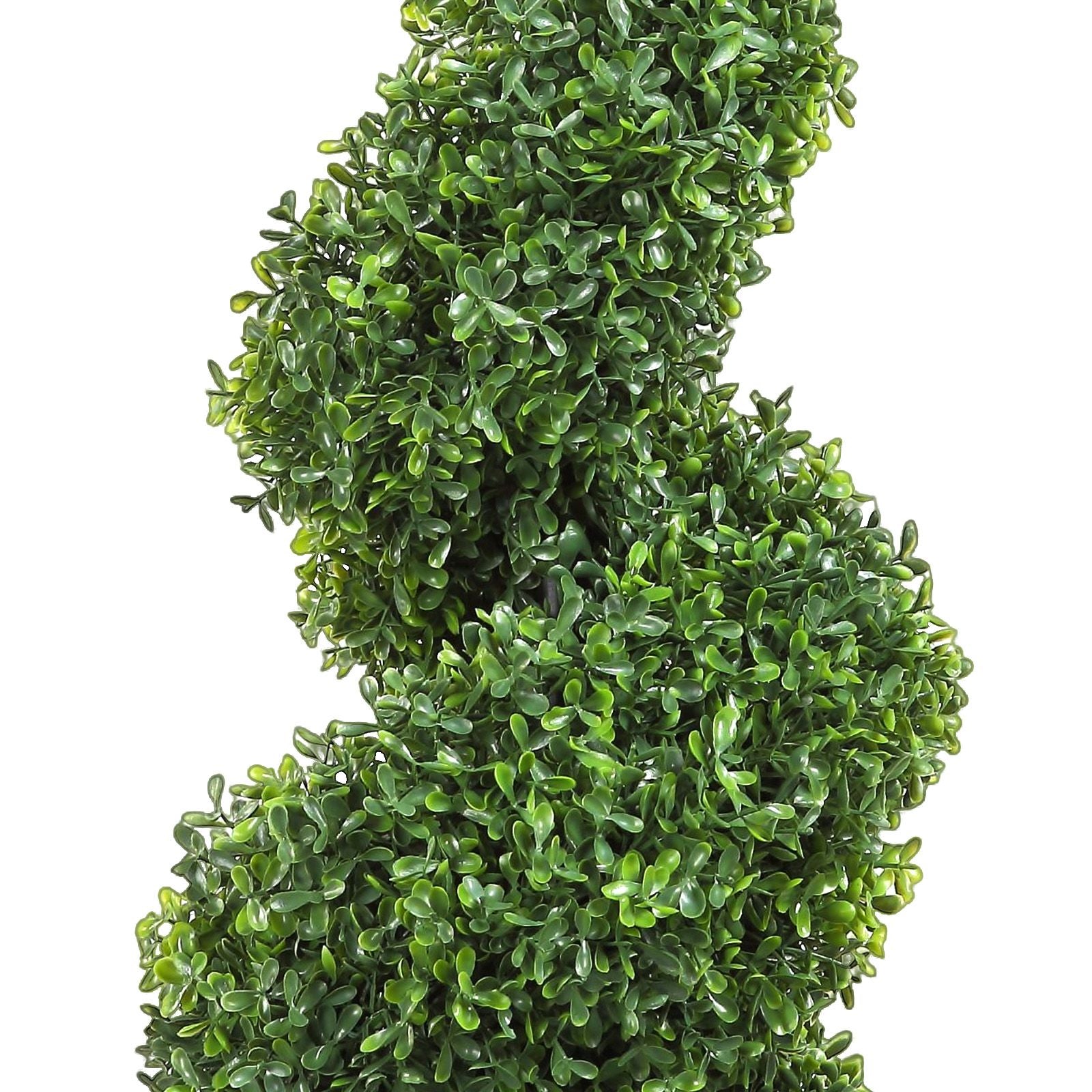 2 Pack Artificial Spiral Topiary Trees 3FT Faux Boxwood Plants with Pots