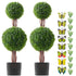 2 Pack 91.4cm Artificial Boxwood Topiary Tree Faux Plant UV Decor In/Outdoor