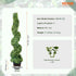 2 Pack 4FT Artificial Spiral Topiary Trees Faux Boxwood Plants with Pots