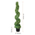 2 Pack 4FT Artificial Spiral Topiary Trees Faux Boxwood Plants with Pots