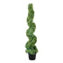 2 Pack 4FT Artificial Spiral Topiary Trees Faux Boxwood Plants with Pots