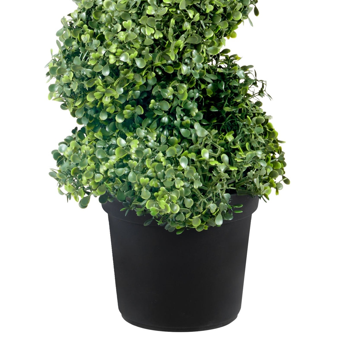 2 Pack 4FT Artificial Spiral Topiary Trees Faux Boxwood Plants with Pots