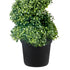 2 Pack 4FT Artificial Spiral Topiary Trees Faux Boxwood Plants with Pots