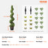 VEVOR 2 Pack 152.4cm Artificial Boxwood Topiary Tree Faux Plant UV Decor In/Outdoor
