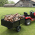 Heavy Duty ATV Trailer Steel Dump Cart, 750-Pound 15 Cubic Feet, Garden Utility Trailer with Removable Sides for Riding Lawn Mower Tractor