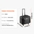 Rolling Makeup Train Case 3 Tier Cosmetic Storage Organizer with Wheels Black