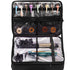 Rolling Makeup Train Case 3 Tier Cosmetic Storage Organizer with Wheels Black