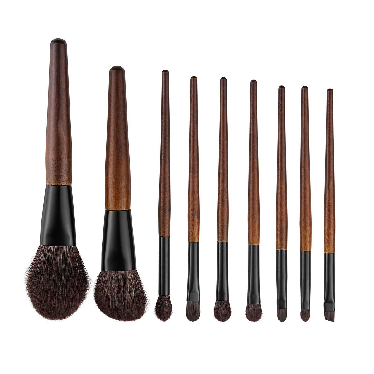 9PCS Makeup Brush Set Foundation Eyeshadow Blending Kit with Travel Bag