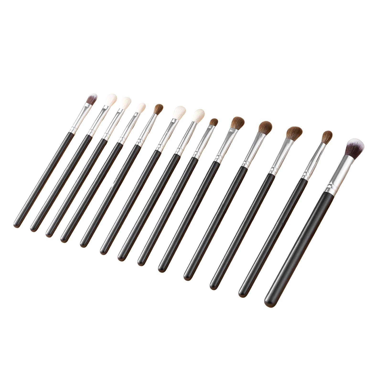 34 Piece Professional Makeup Brush Set with Travel Case & Wooden Handles